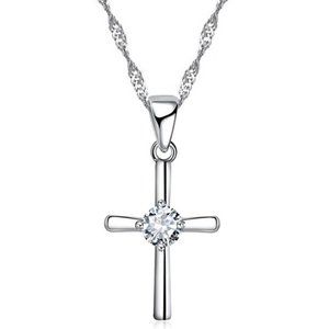 💎 NEW ❤️ Cross Elegant 925 Sterling Silver Chain Necklace Cute